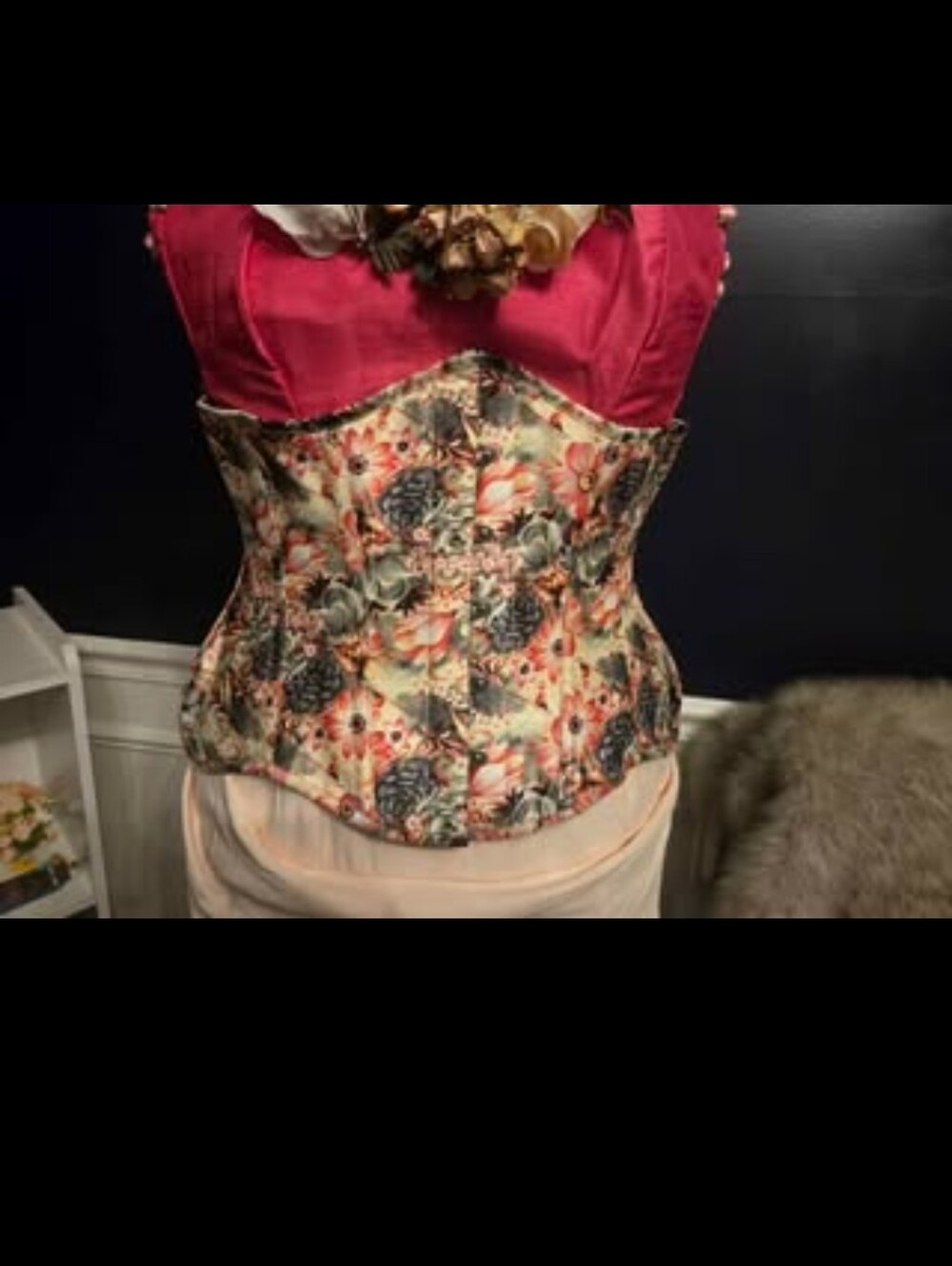 Floral Brocade Waist Under bust Corset